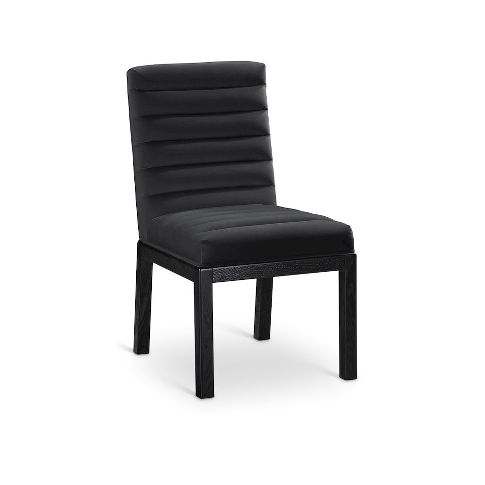 Evelyn Black Velvet Dining Chair. Picture 1