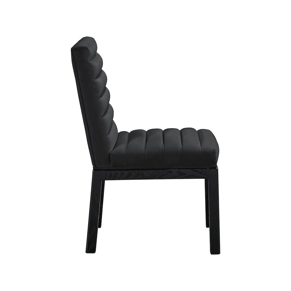 Evelyn Black Velvet Dining Chair. Picture 3
