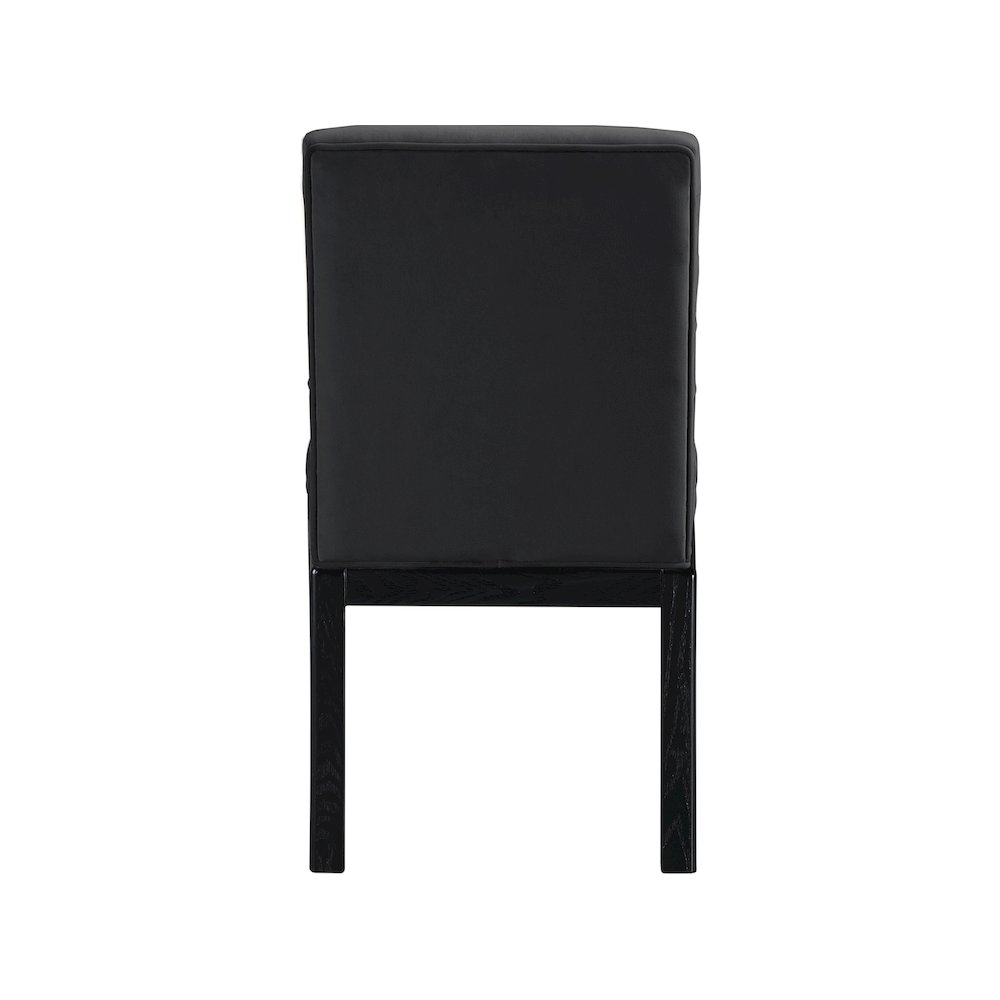 Evelyn Black Velvet Dining Chair. Picture 4
