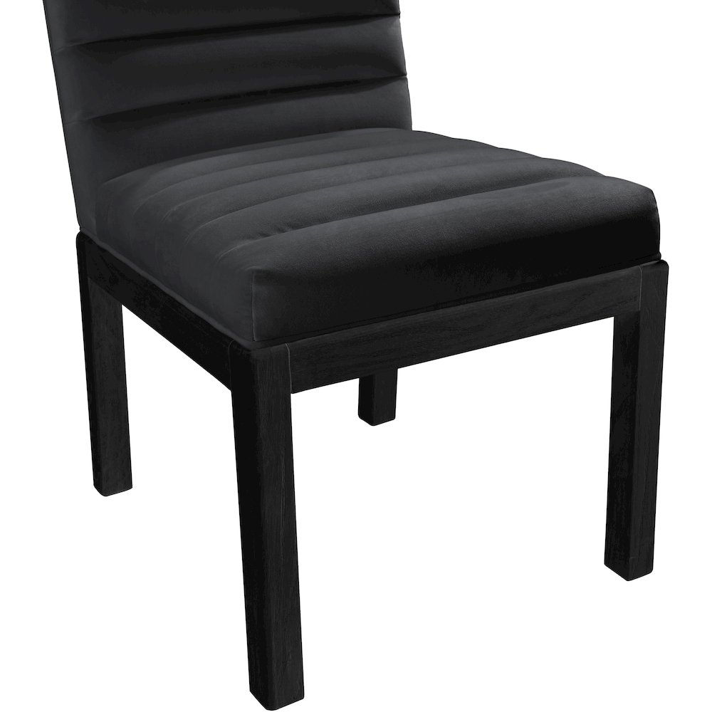 Evelyn Black Velvet Dining Chair. Picture 5