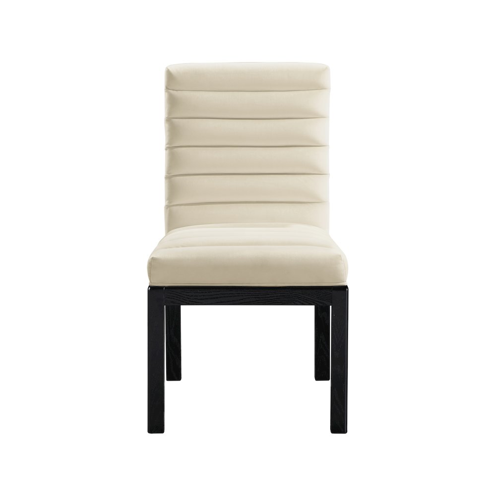 Evelyn Cream Velvet Dining Chair. Picture 2
