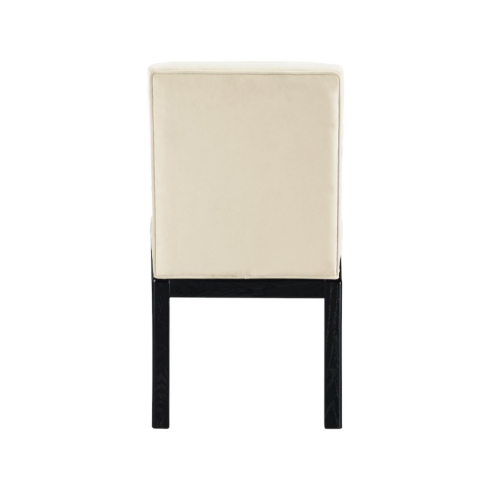 Evelyn Cream Velvet Dining Chair. Picture 4