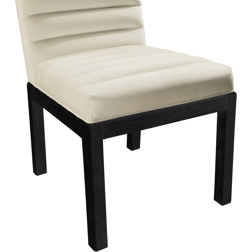 Evelyn Cream Velvet Dining Chair. Picture 5