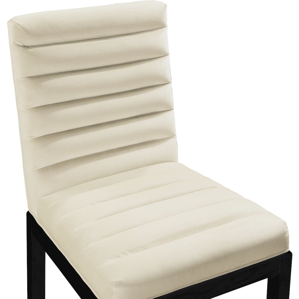 Evelyn Cream Velvet Dining Chair. Picture 6