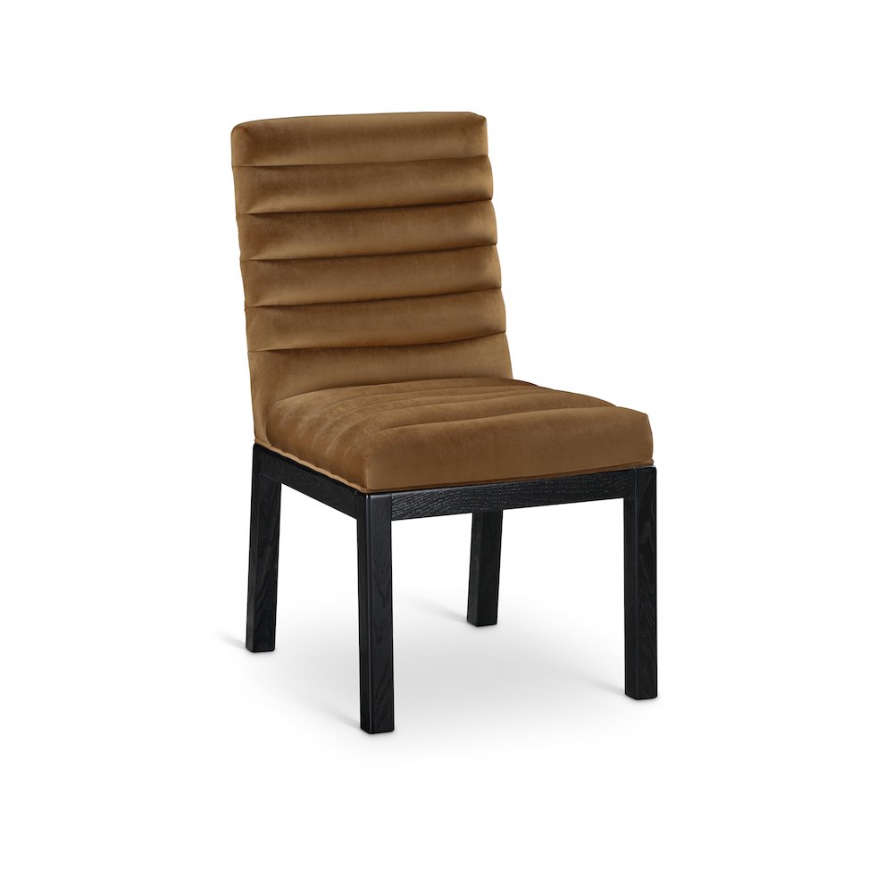 Evelyn Saddle Velvet Dining Chair. Picture 1