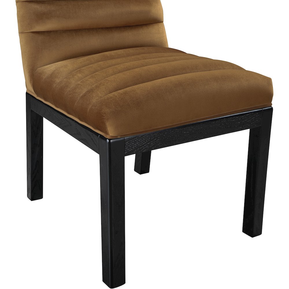 Evelyn Saddle Velvet Dining Chair. Picture 5