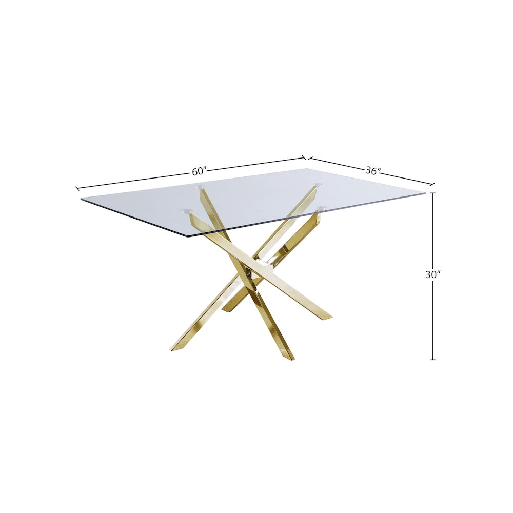 Xander Gold Dining Table. Picture 5