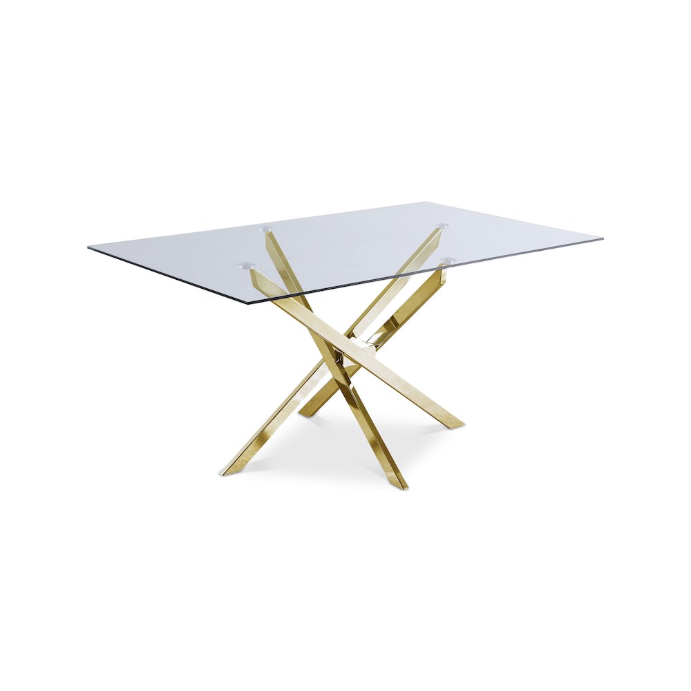 Xander Gold Dining Table. Picture 1