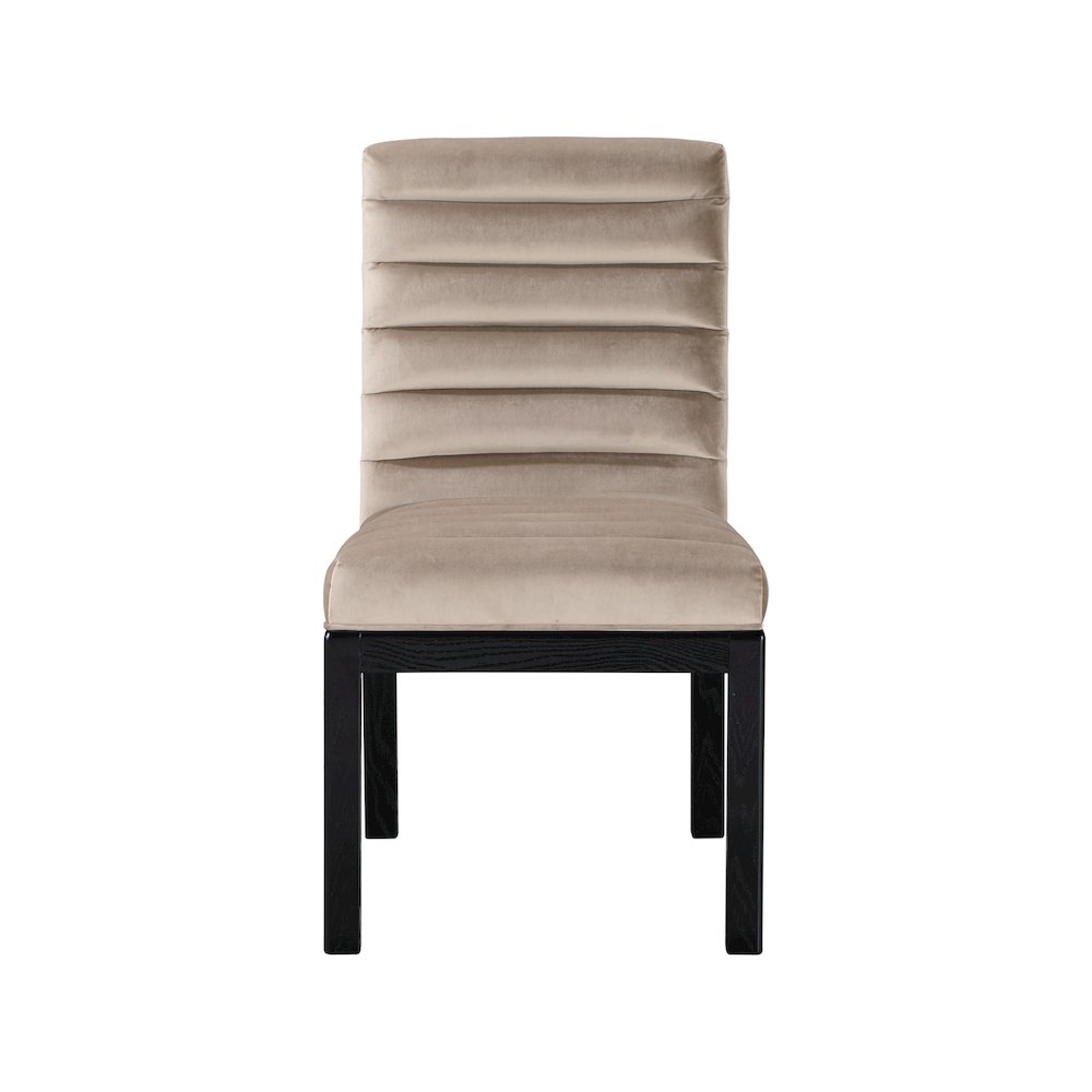 Evelyn Taupe Velvet Dining Chair. Picture 2