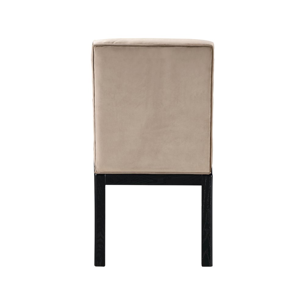 Evelyn Taupe Velvet Dining Chair. Picture 4