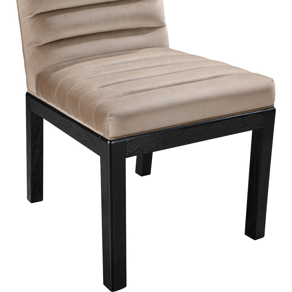 Evelyn Taupe Velvet Dining Chair. Picture 5
