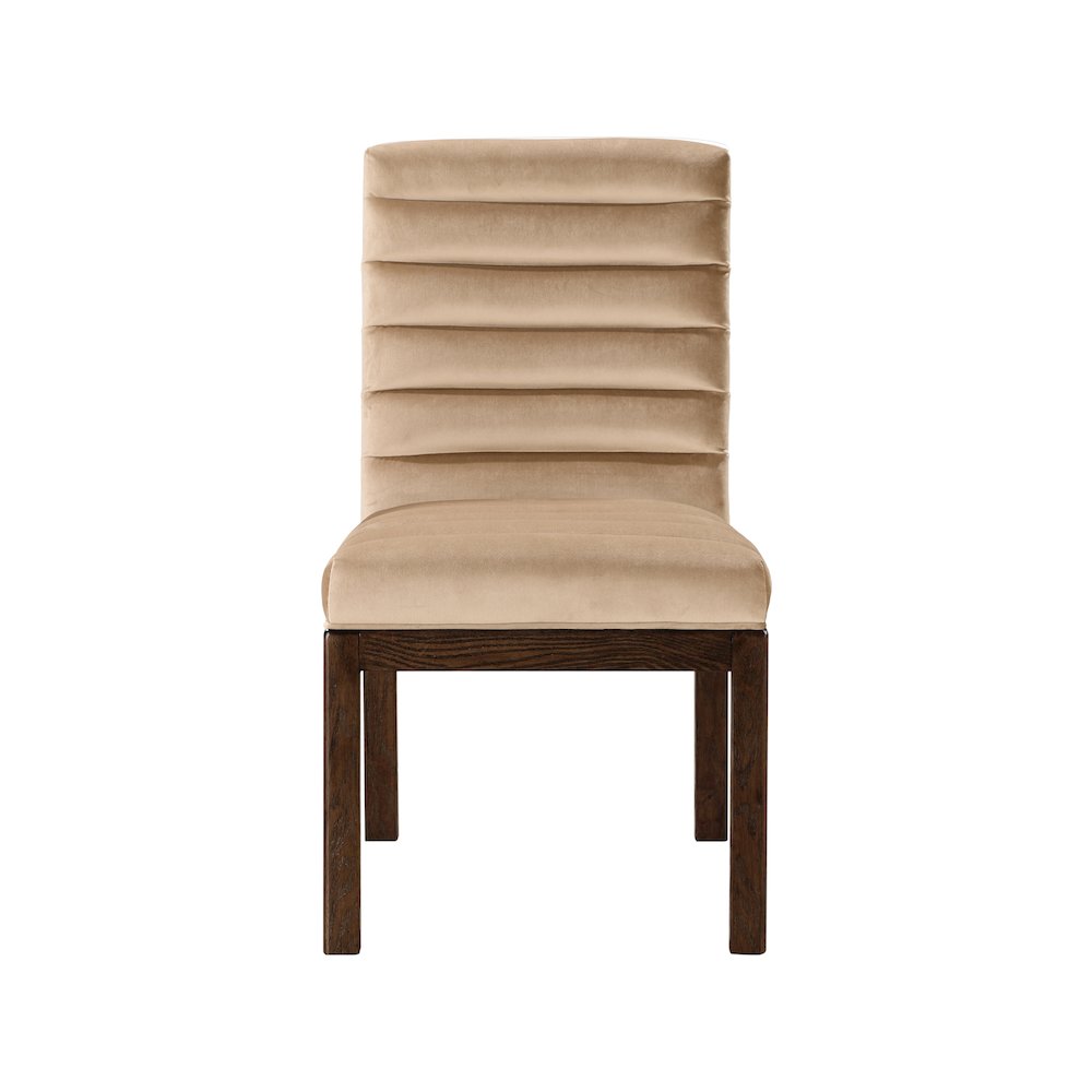 Evelyn Beige Velvet Dining Chair. Picture 2