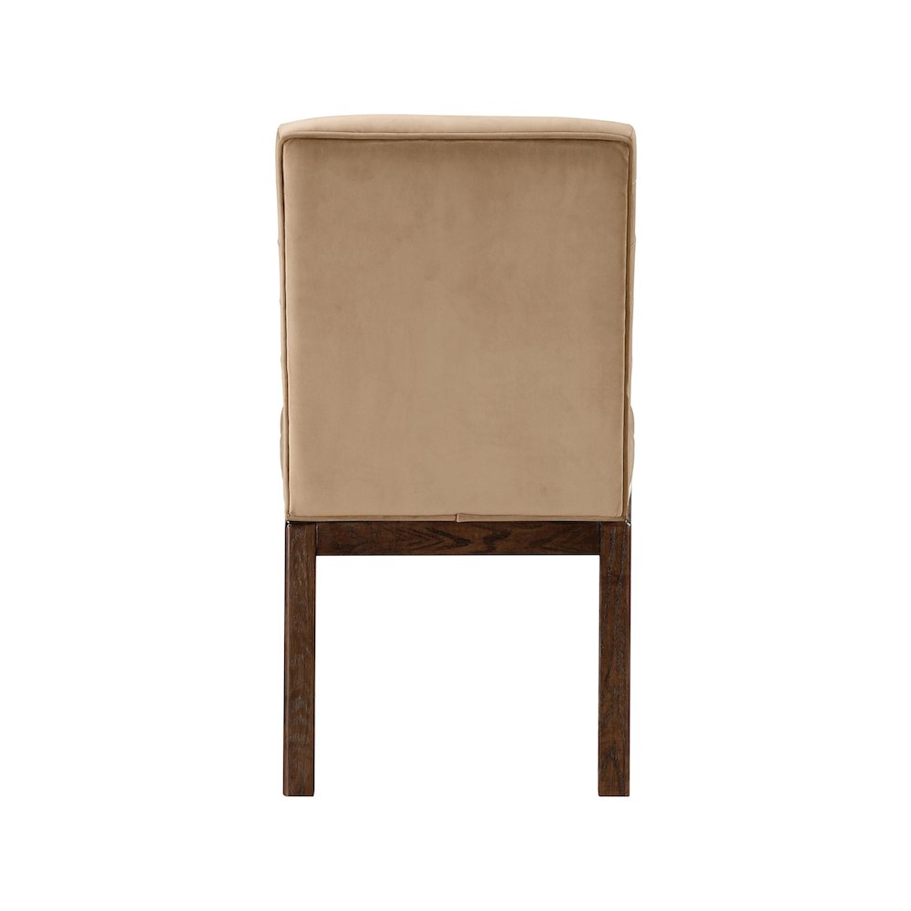 Evelyn Beige Velvet Dining Chair. Picture 4