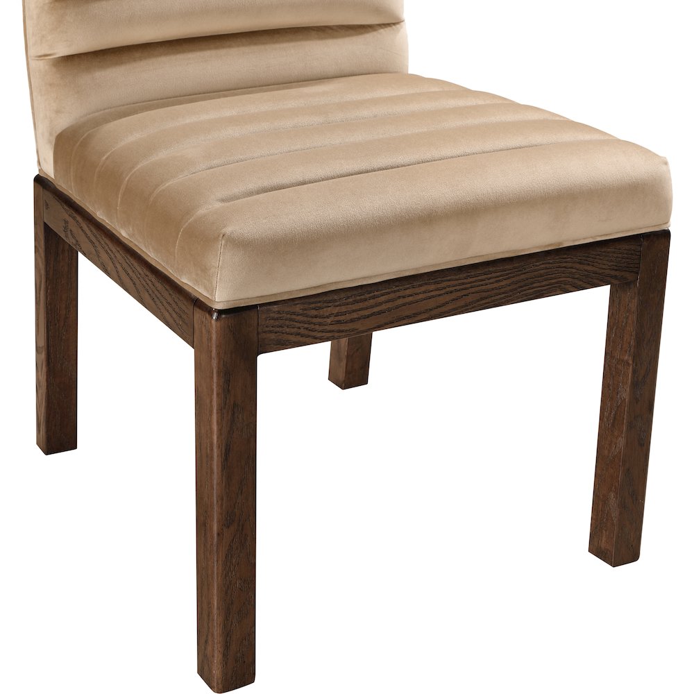 Evelyn Beige Velvet Dining Chair. Picture 5