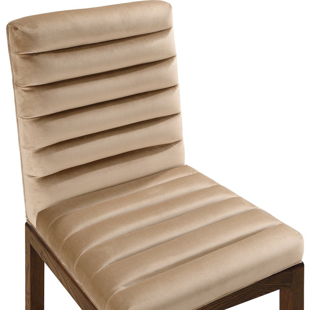 Evelyn Beige Velvet Dining Chair. Picture 6