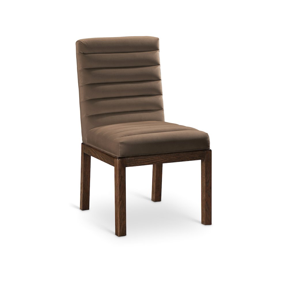 Evelyn Brown Velvet Dining Chair. Picture 1
