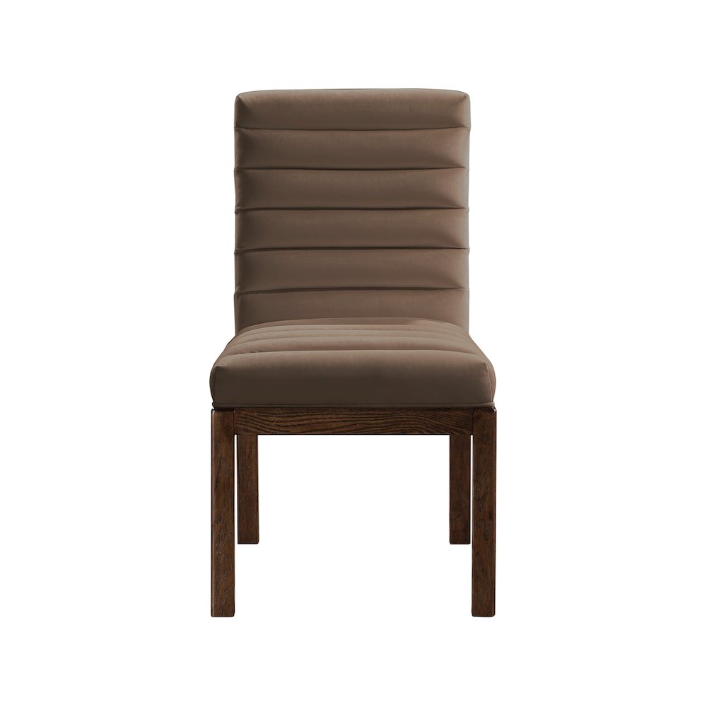Evelyn Brown Velvet Dining Chair. Picture 2