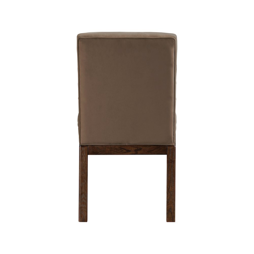 Evelyn Brown Velvet Dining Chair. Picture 4