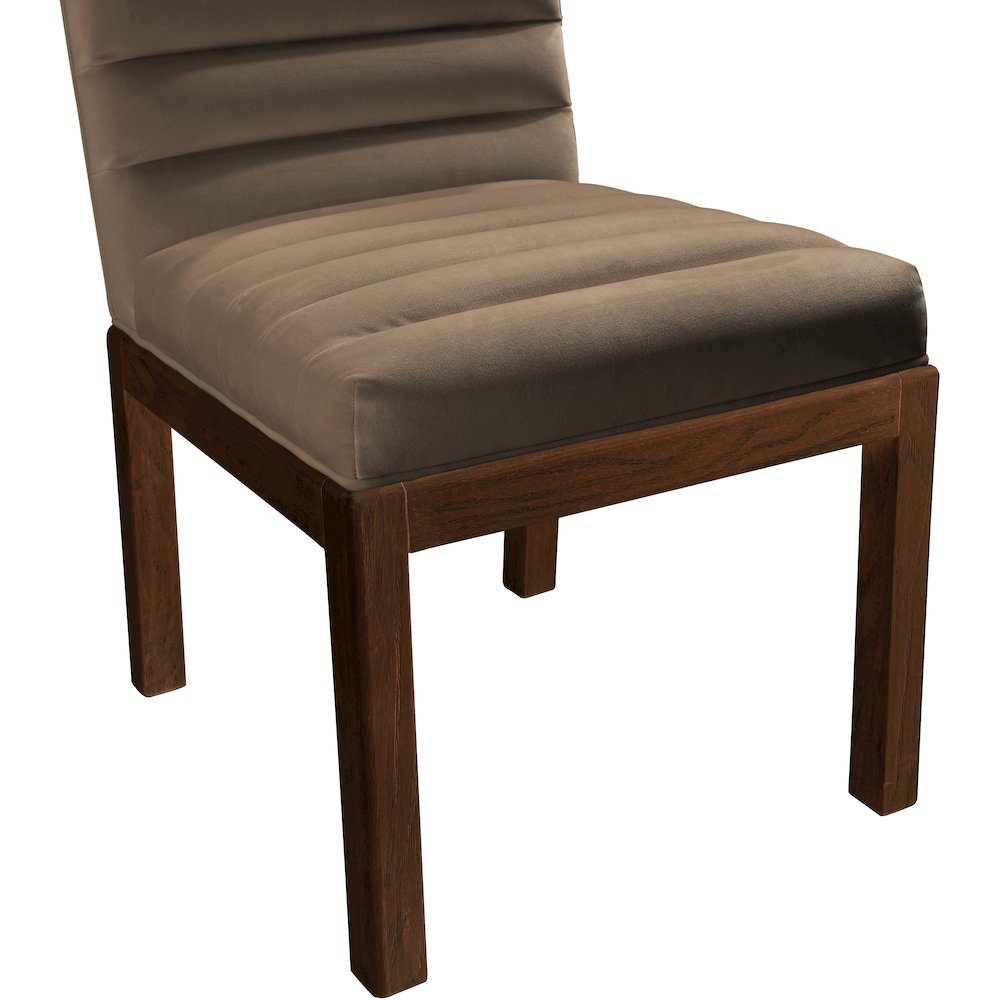 Evelyn Brown Velvet Dining Chair. Picture 5