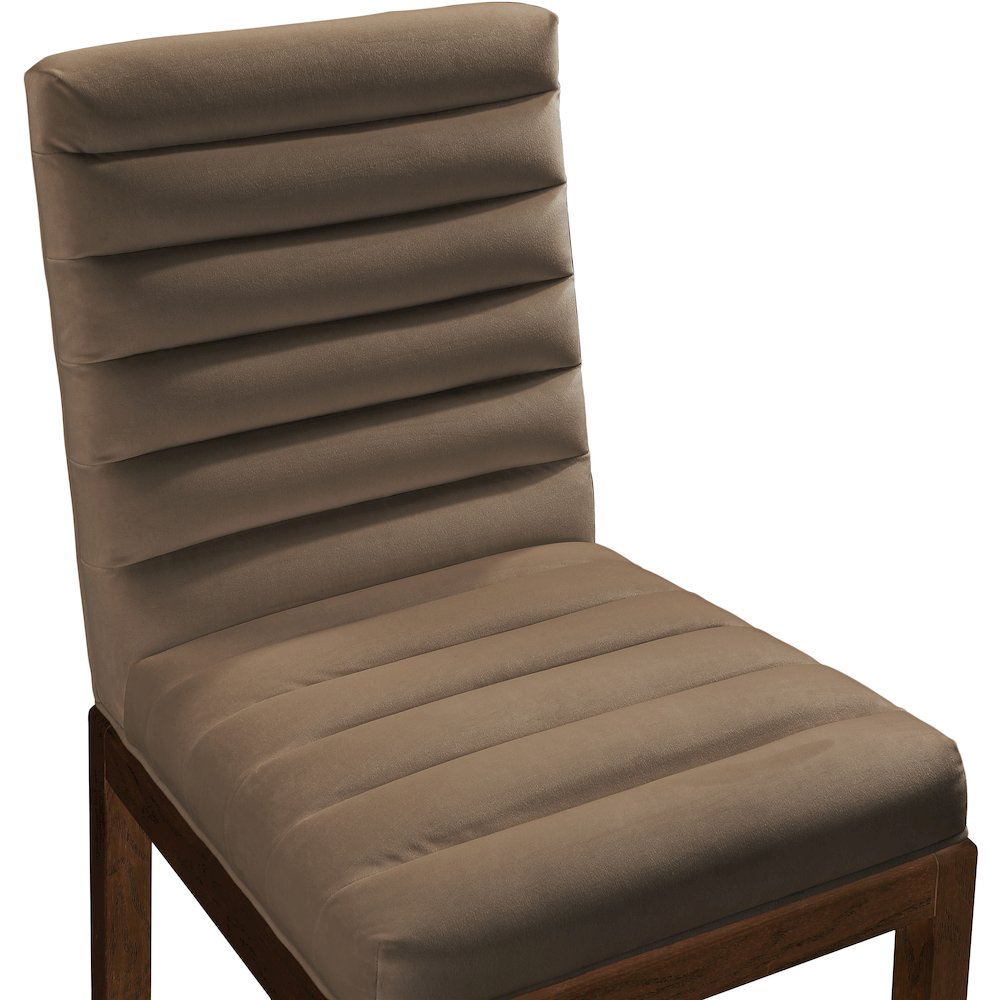 Evelyn Brown Velvet Dining Chair. Picture 6