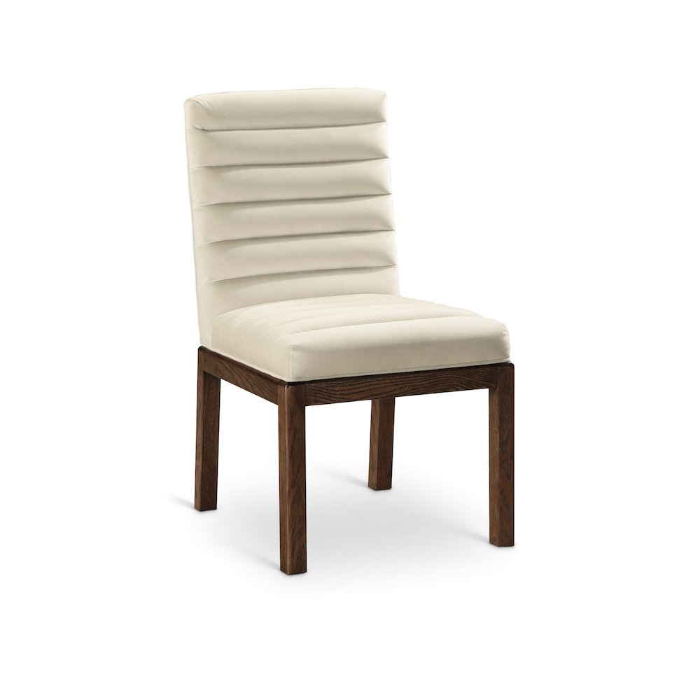 Evelyn Cream Velvet Dining Chair. Picture 1