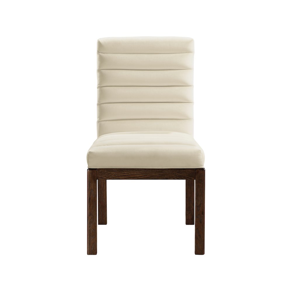 Evelyn Cream Velvet Dining Chair. Picture 2