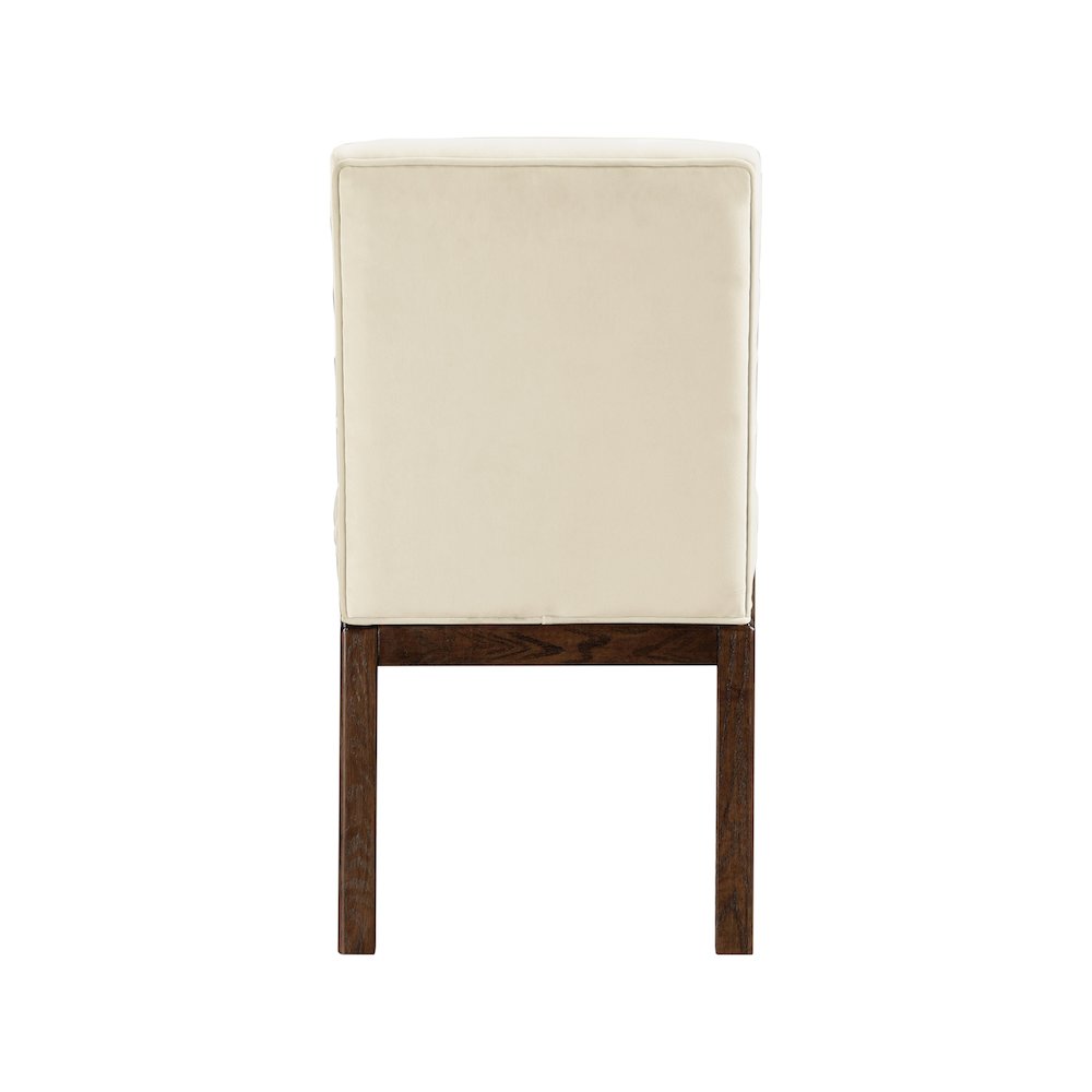 Evelyn Cream Velvet Dining Chair. Picture 4