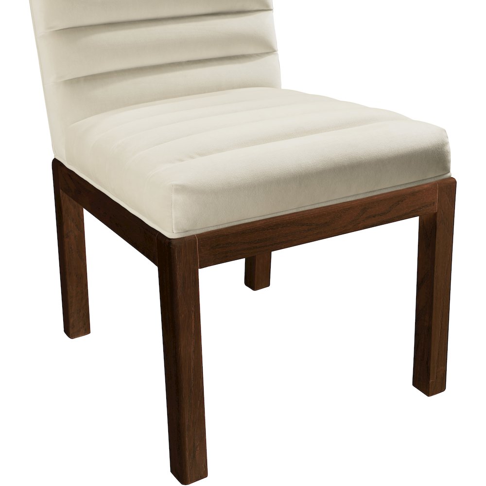 Evelyn Cream Velvet Dining Chair. Picture 5