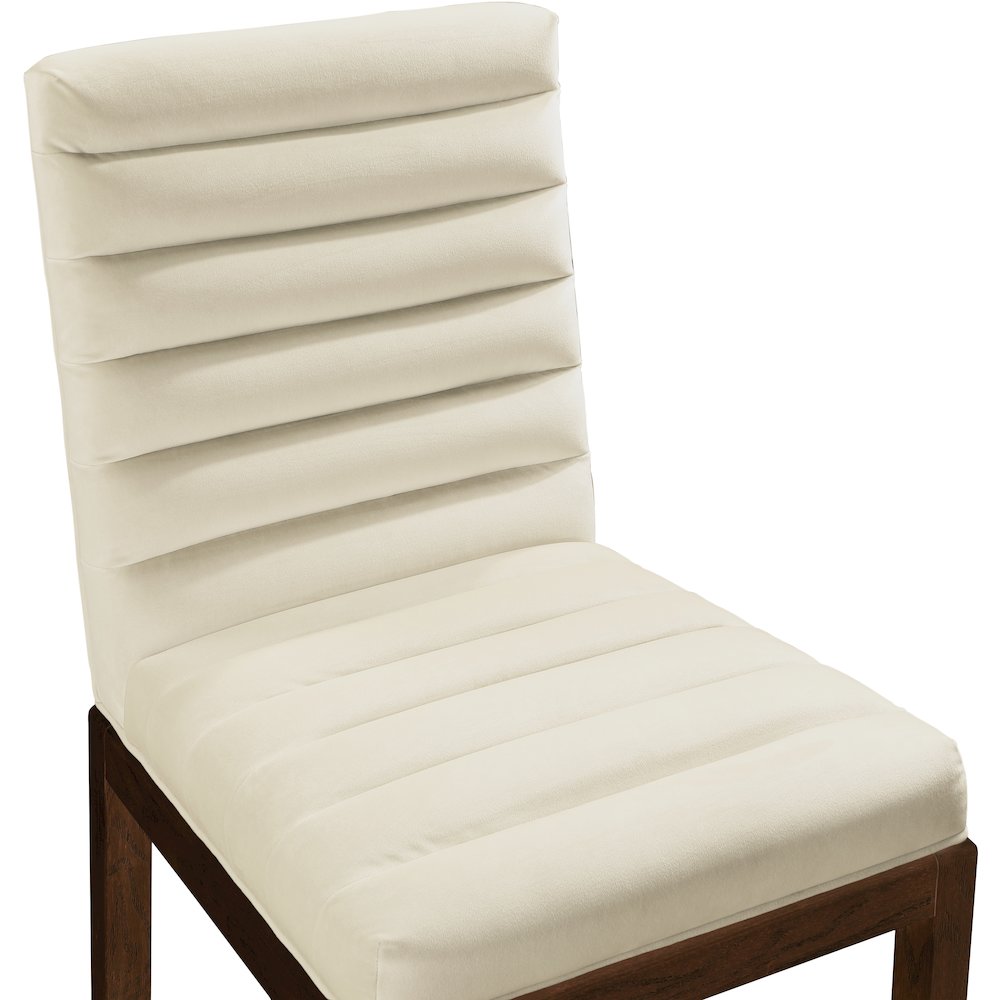 Evelyn Cream Velvet Dining Chair. Picture 6