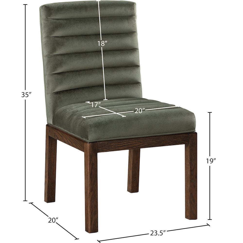 Evelyn Green Velvet Dining Chair. Picture 7