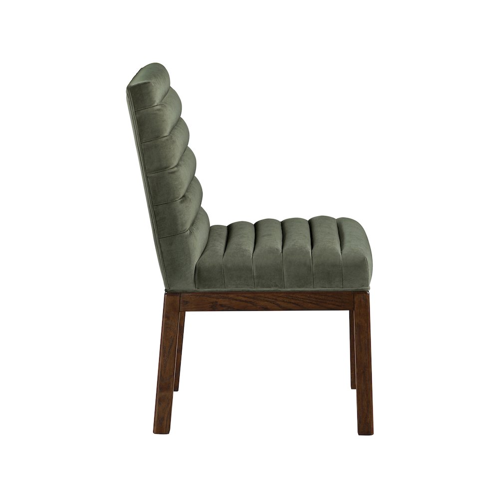 Evelyn Green Velvet Dining Chair. Picture 3