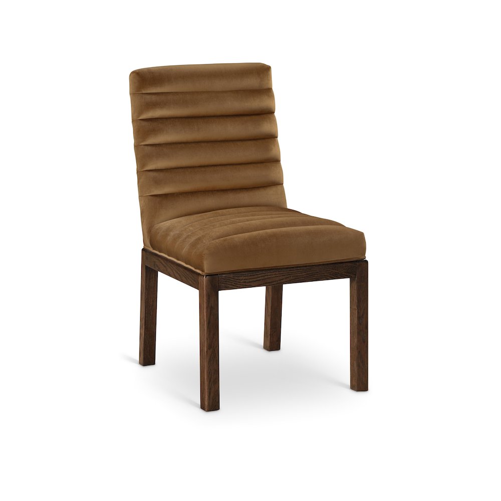 Evelyn Saddle Velvet Dining Chair. Picture 1