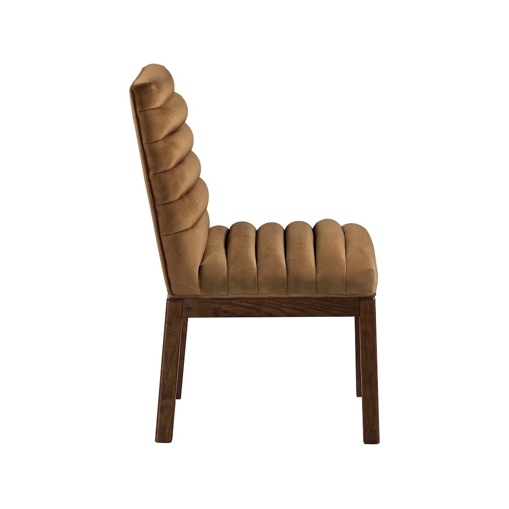 Evelyn Saddle Velvet Dining Chair. Picture 3
