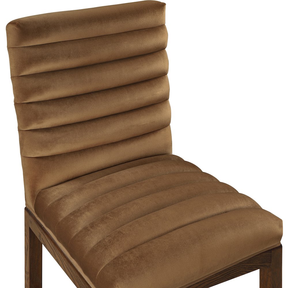 Evelyn Saddle Velvet Dining Chair. Picture 6