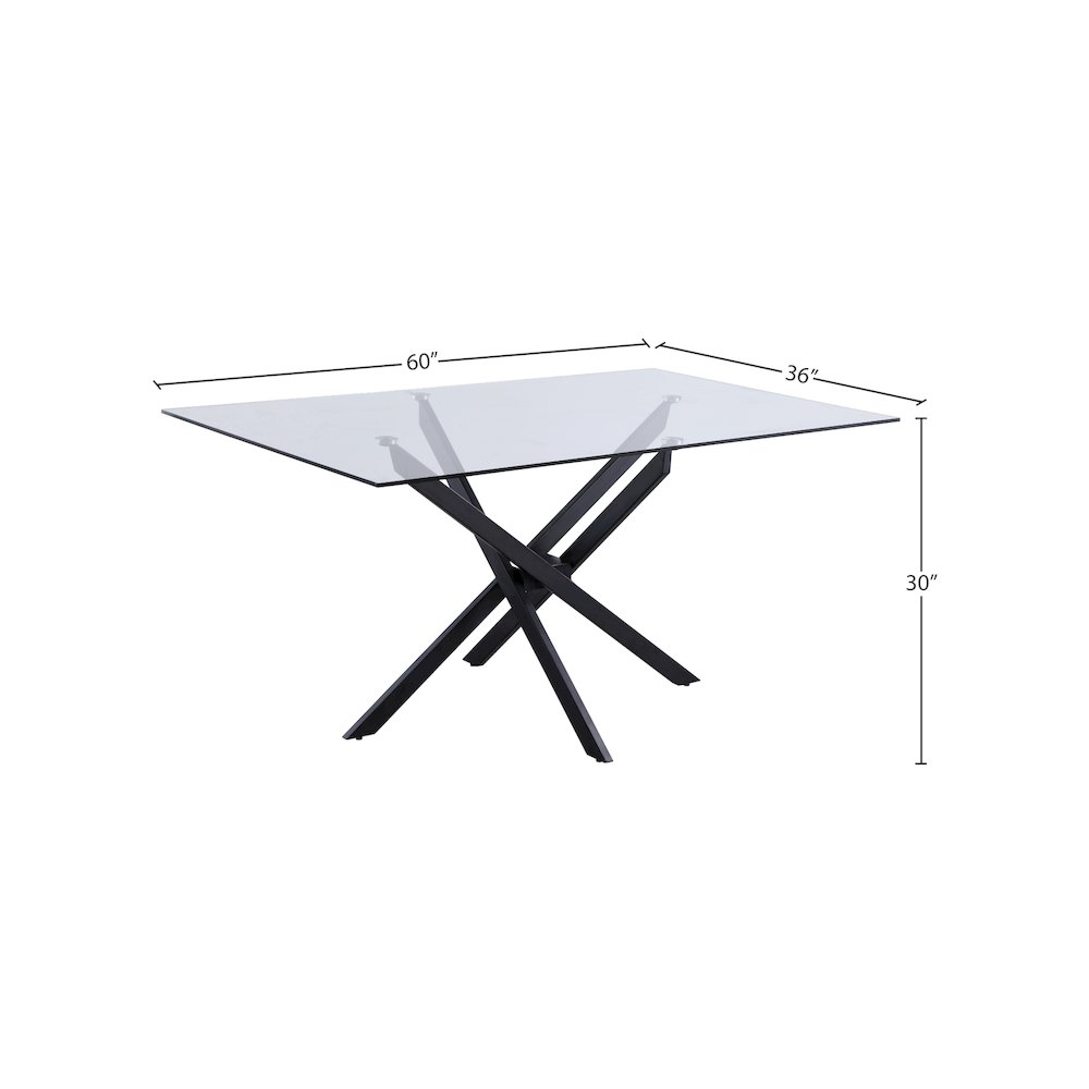 Xander Matte Black Dining Table. Picture 6