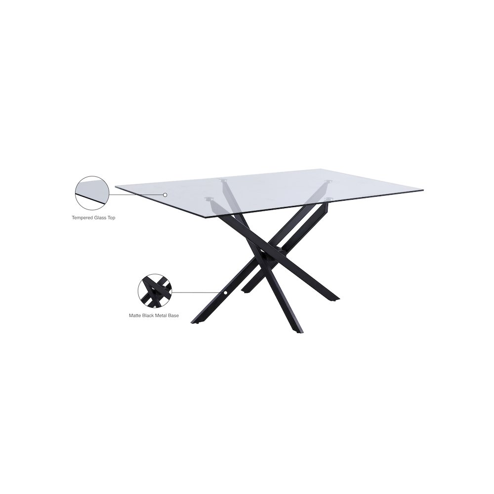 Xander Matte Black Dining Table. Picture 7