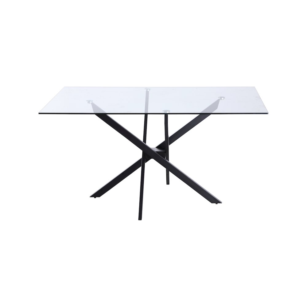 Xander Matte Black Dining Table. Picture 2