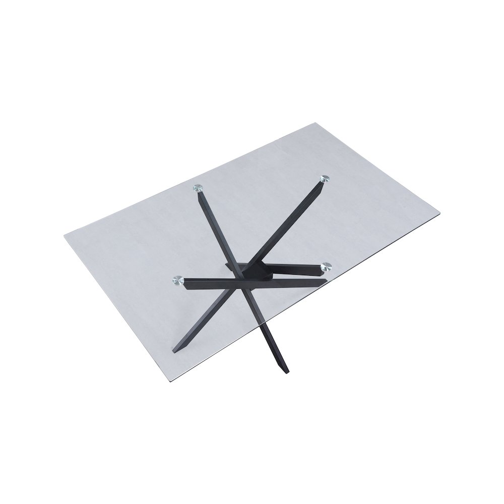 Xander Matte Black Dining Table. Picture 4