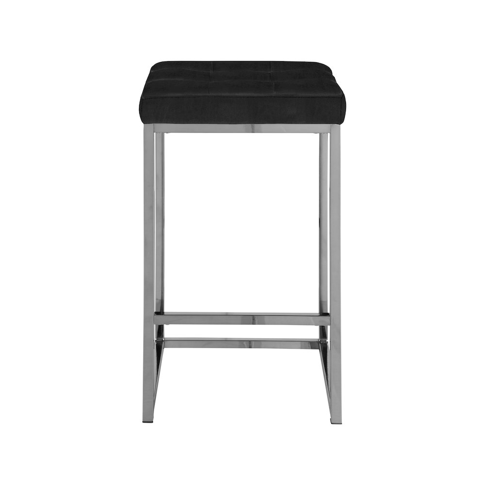 Nicola Black Velvet Stool, Set of 2. Picture 2