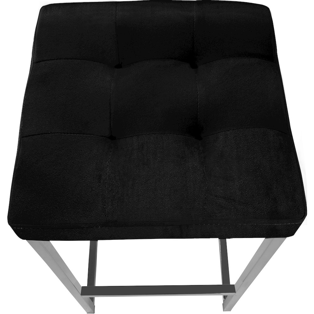 Nicola Black Velvet Stool, Set of 2. Picture 3