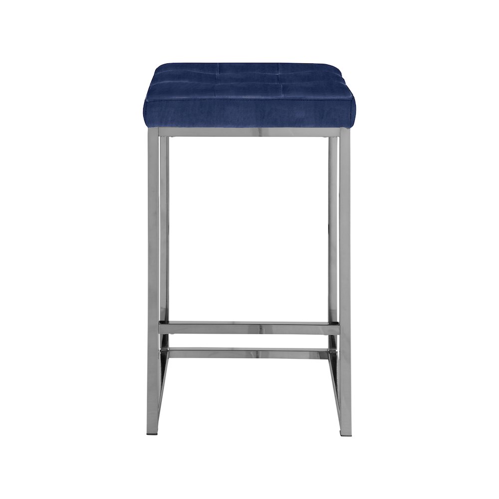 Nicola Navy Velvet Stool, Set of 2. Picture 2