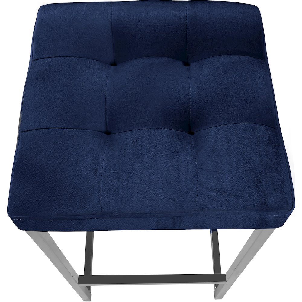 Nicola Navy Velvet Stool, Set of 2. Picture 3