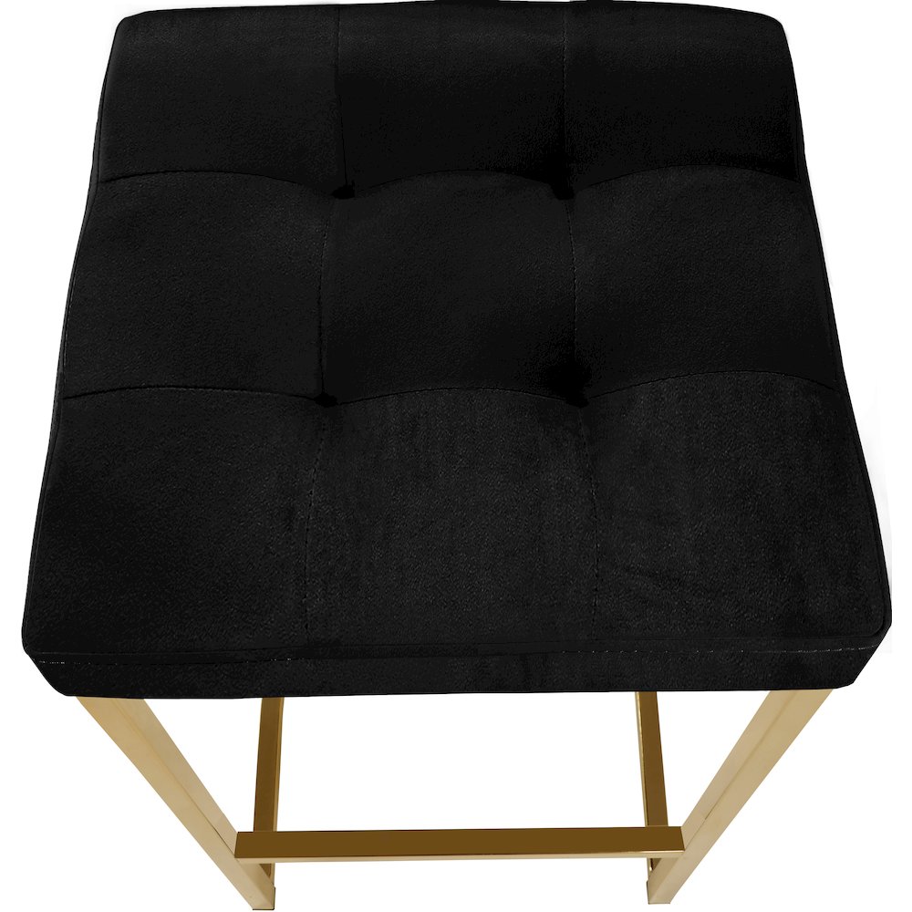 Nicola Black Velvet Stool, Set of 2. Picture 3