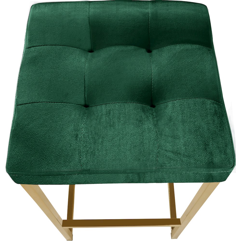 Nicola Green Velvet Stool, Set of 2. Picture 3
