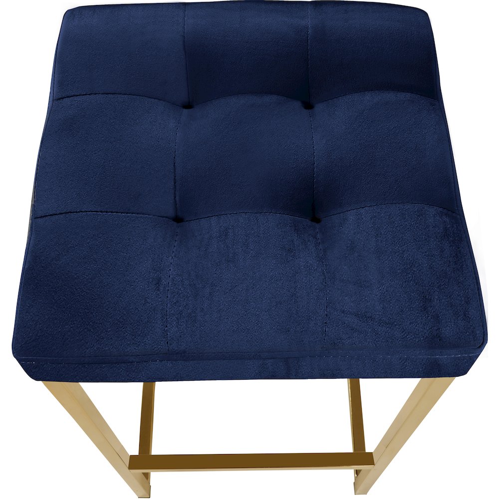 Nicola Navy Velvet Stool, Set of 2. Picture 3