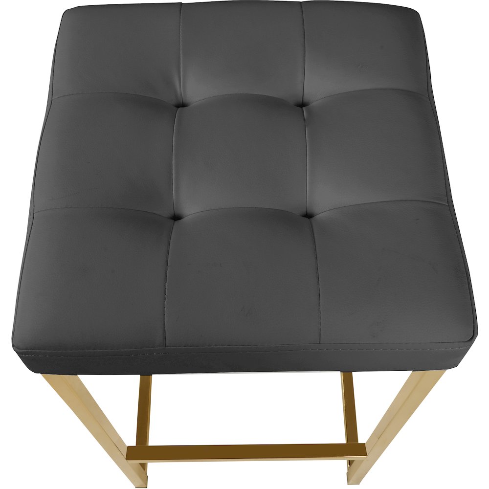 Nicola Grey Vegan Leather Stool, Set of 2. Picture 3