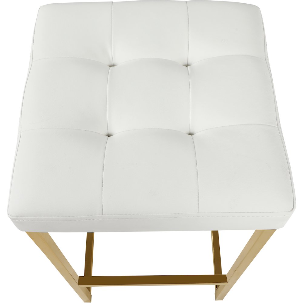 Nicola White Vegan Leather Stool, Set of 2. Picture 3