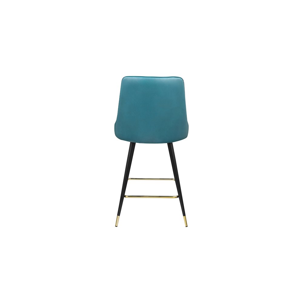 Portnoy Teal Vegan Leather Counter/Bar Stool, Set of 2. Picture 4