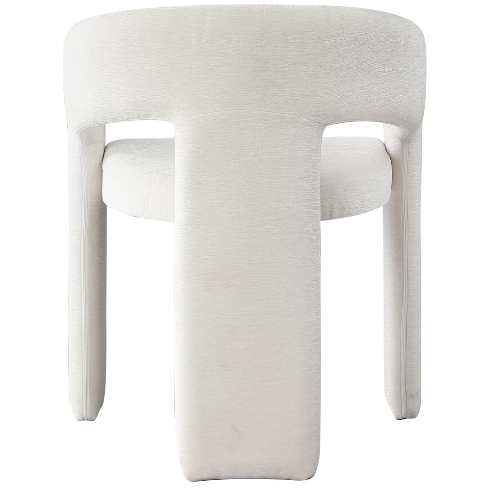 Rendition Cream Plush Fabric Dining Chair Set of 2. Picture 2