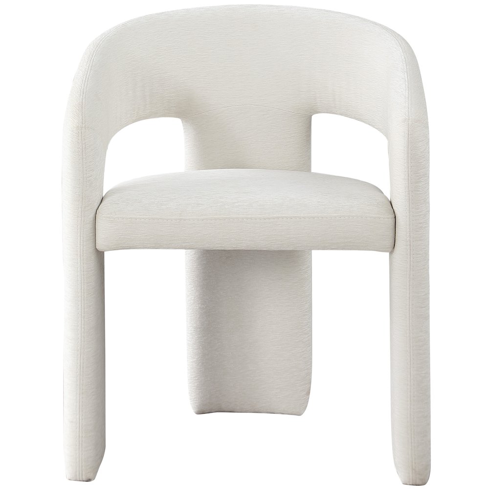 Rendition Cream Plush Fabric Dining Chair Set of 2. Picture 3